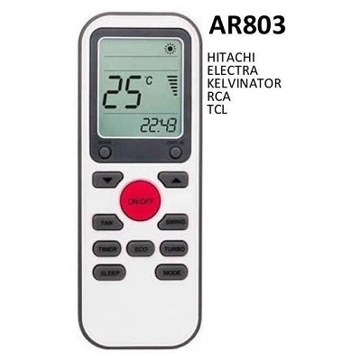 CONTROL REMOTO HITACHI ⁄ ELECTRA ⁄ RCA ⁄ TCL (AR803)  
