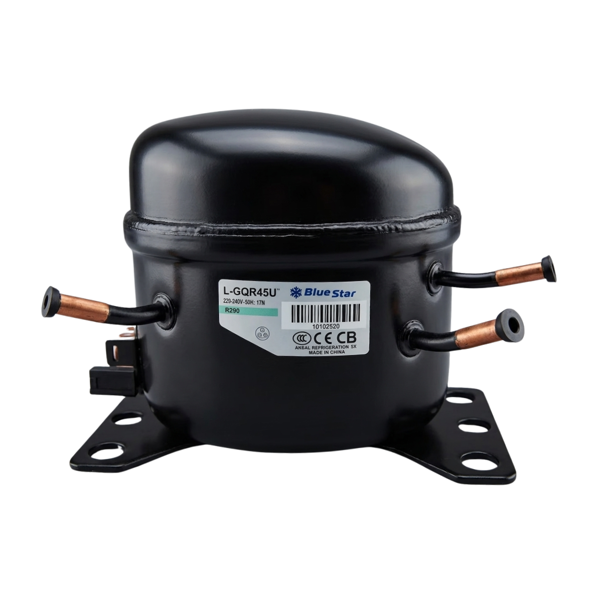 COMPRESOR BLUESTAR 1⁄5 R290 GQR45U 208W MT COMERCIAL COMPRESOR BLUESTAR 1⁄5 R290 GQR45U 208W MT COMERCIAL