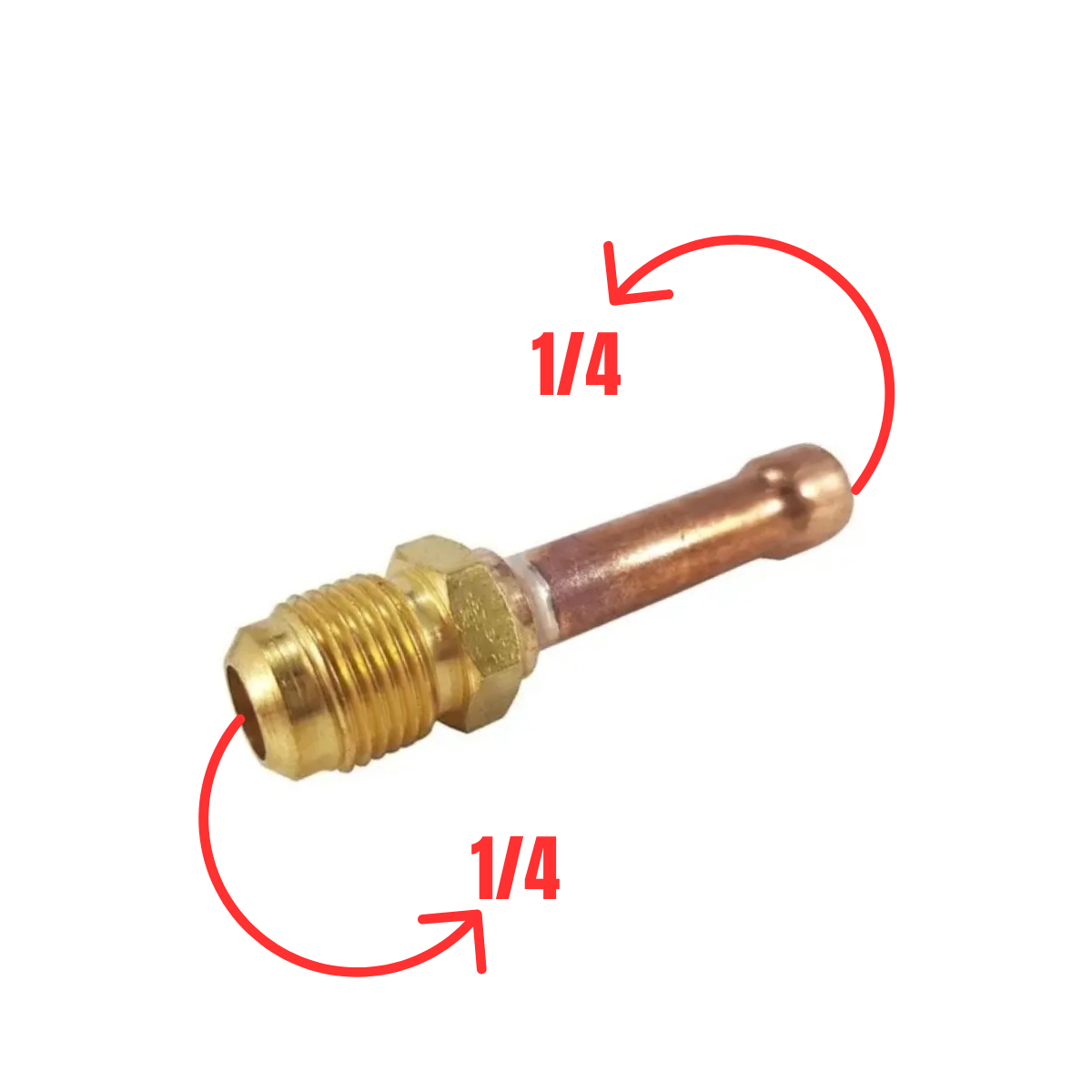 NIPLE 1&frasl;4 CON CHICOTE COBRE PARA SOLDAR  