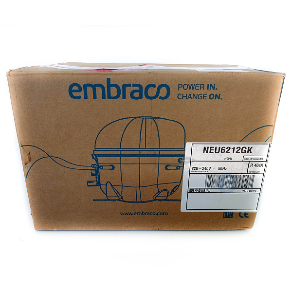 COMPRESOR EMBRACO ASPERA 1&frasl;2HP R404A MBP NEU6212GK  