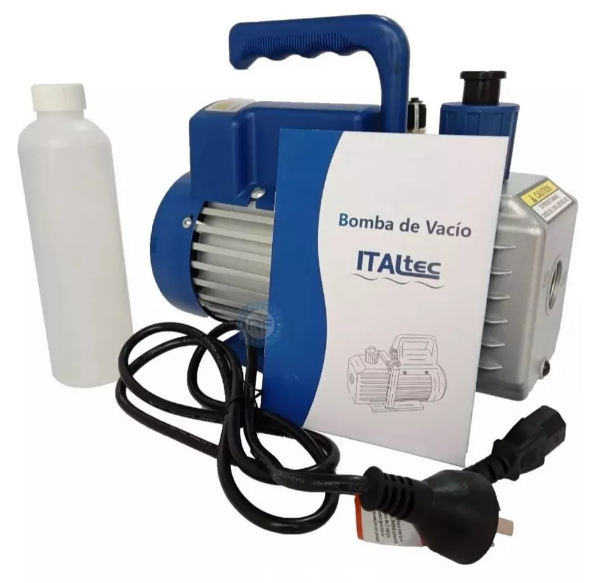 BOMBA DE VACIO EVERTECH 2 ETAPAS 128L CON VACUOMETRO  