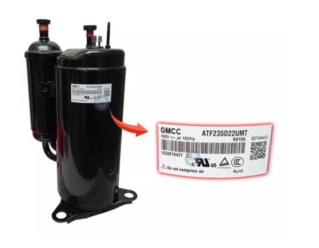 COMPRESOR ROTATIVO SPLIT INVERTER R410 7060W ATF235D22UMT GMCC  