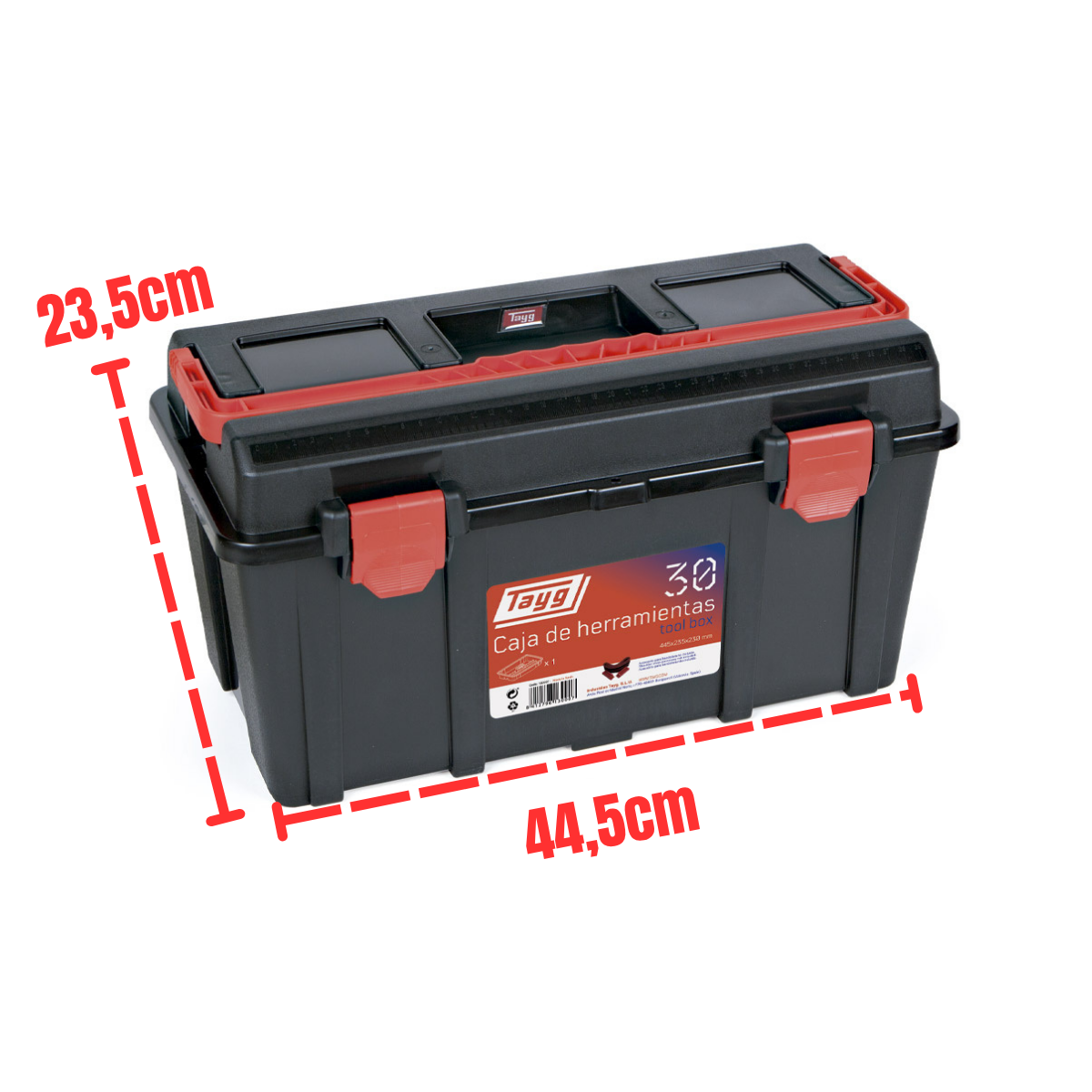 CAJA DE HERRAMIENTAS PLASTICA TAYG N°30 PROFESIONAL      