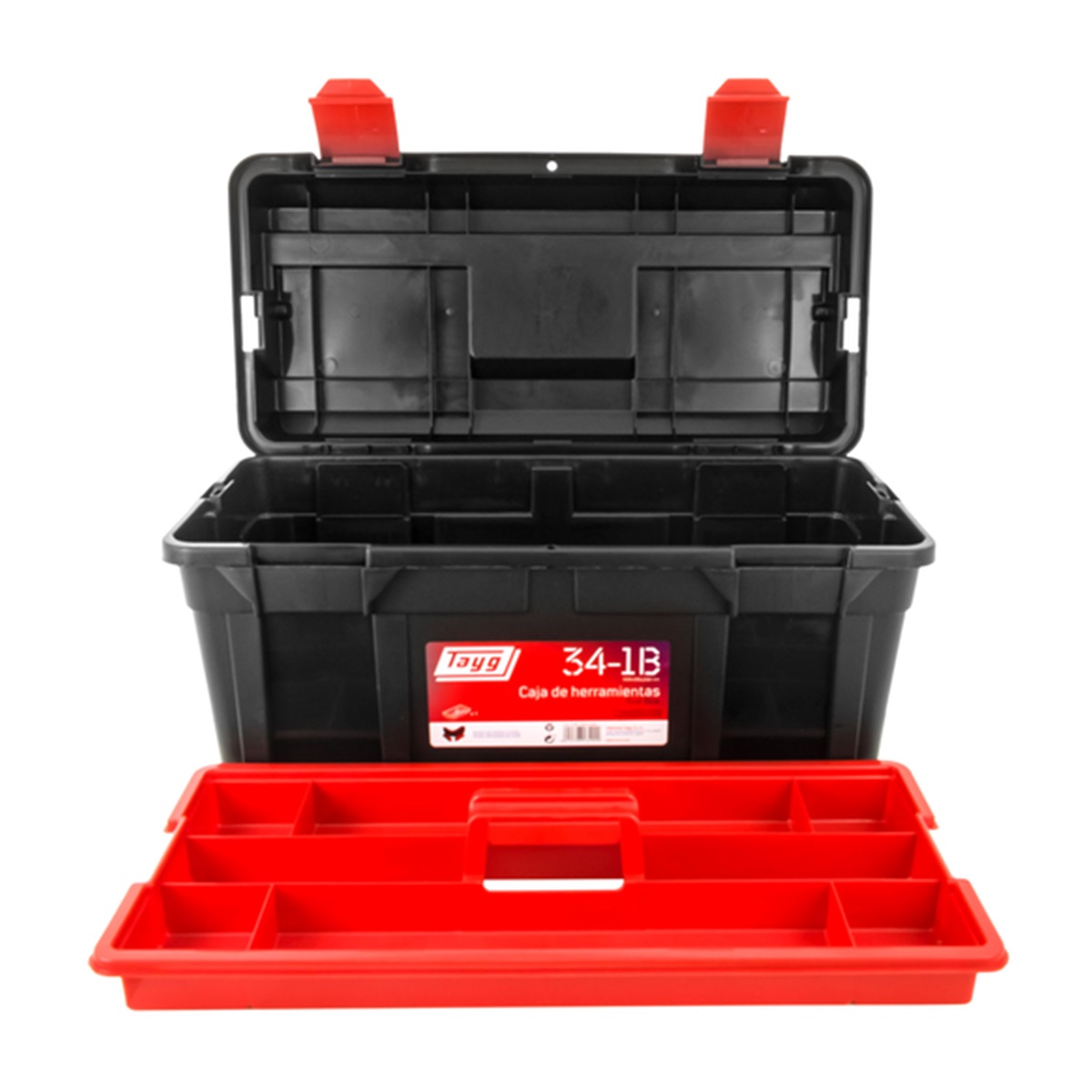 CAJA DE HERRAMIENTAS PLASTICA TAYG N°34 1B PROFESIONAL      