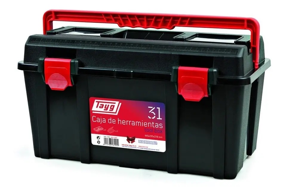 CAJA DE HERRAMIENTAS PLASTICA TAYG N°31 C&frasl; ESTUCHE PROFESIONAL      
