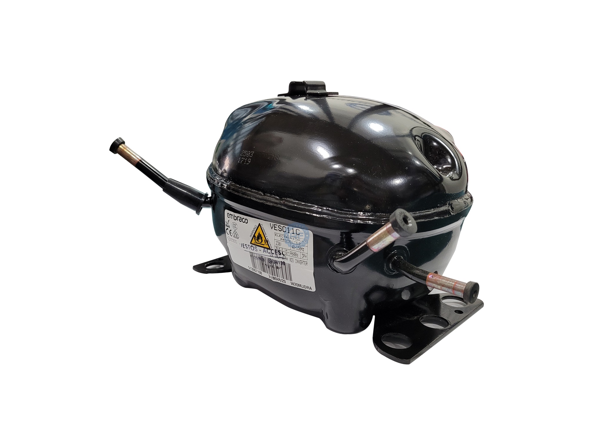 COMPRESOR INVERTER EMBRACO VESC11C HELADERA BEKO GN1306220VZDX  