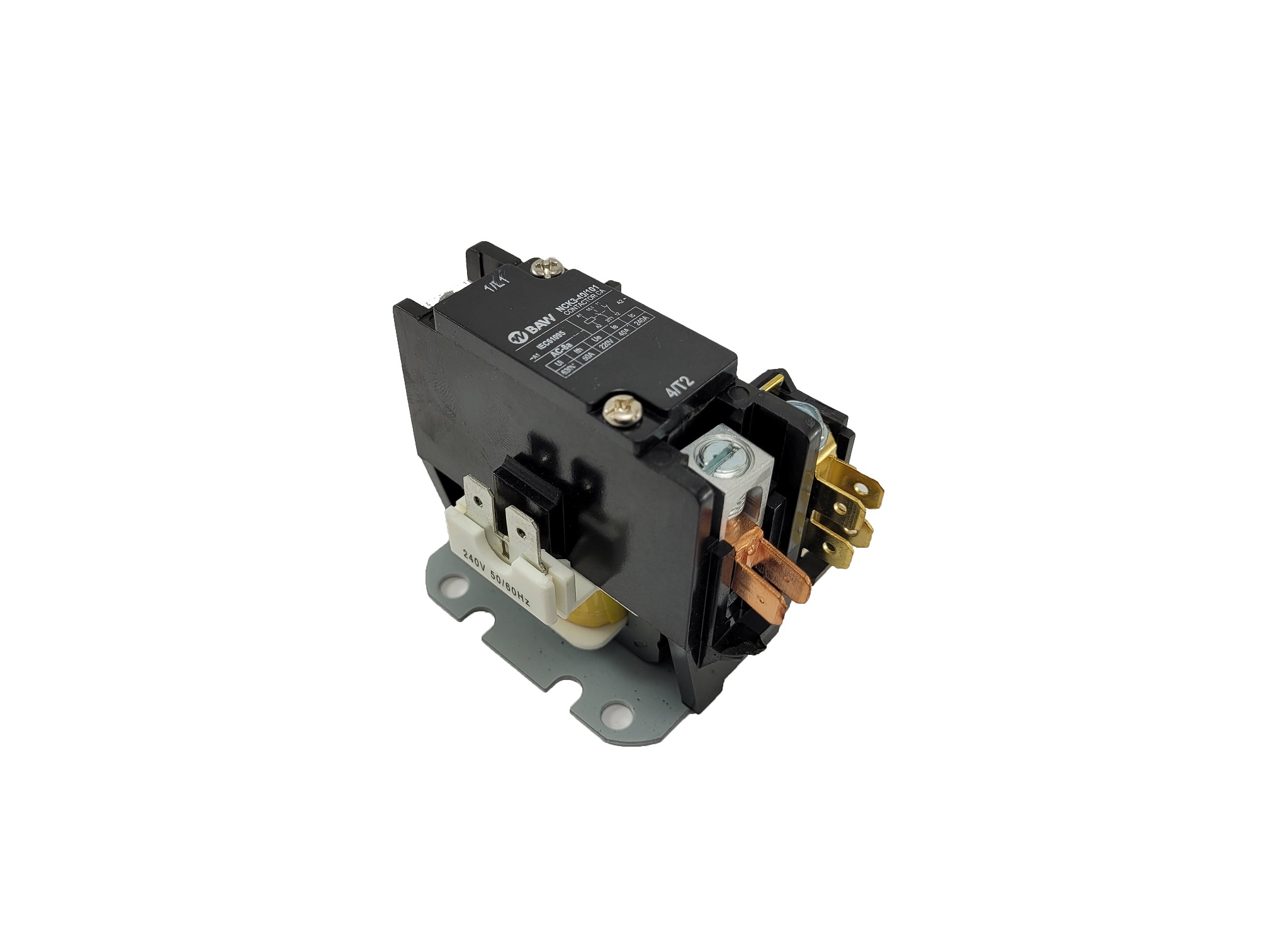 CONTACTOR UNIPOLAR + 1 AUX AIRE ACONDICIONADO 4KW 40A 220V  