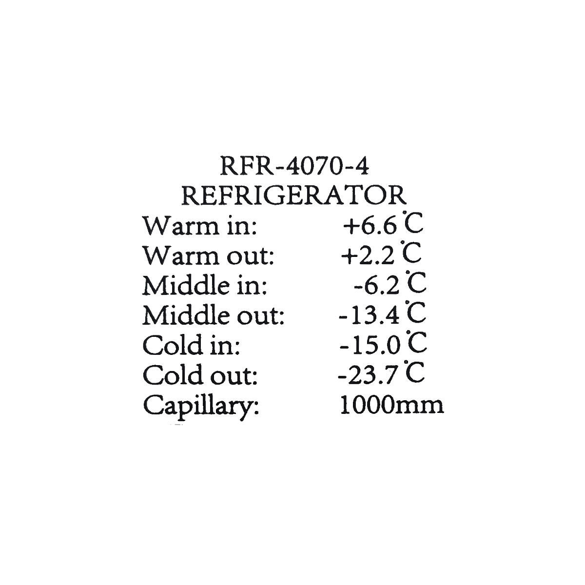 TERMOSTATO FREEZER DUAL RFR4070-4S 2 CONTACTOS BAMBI &frasl; GAFA &frasl; BRIKET              