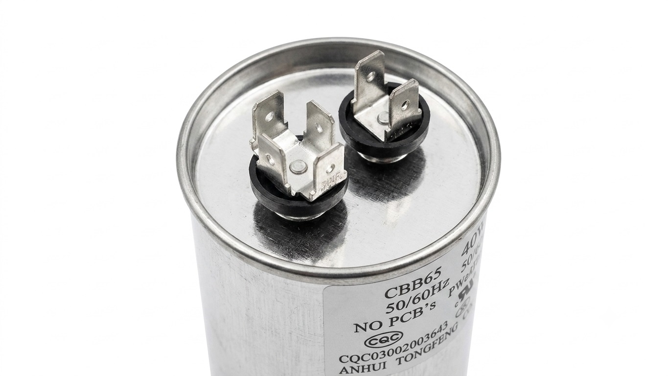 CAPACITOR 40 UF CUERPO METALICO  