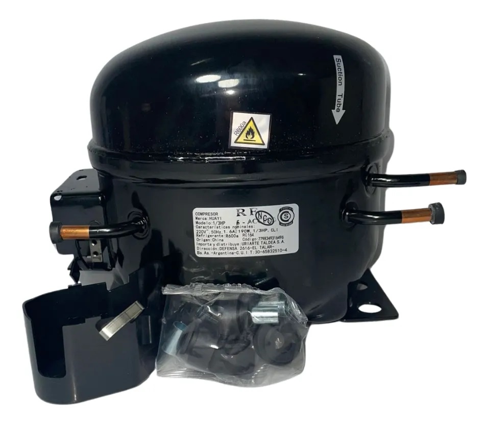 COMPRESOR HUAYI 1&frasl;3HP R600 BT FAMILIAR    