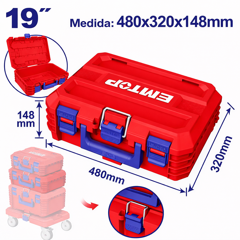 CAJA ENCASTRABLE PACKOUT 19" EMTOP  